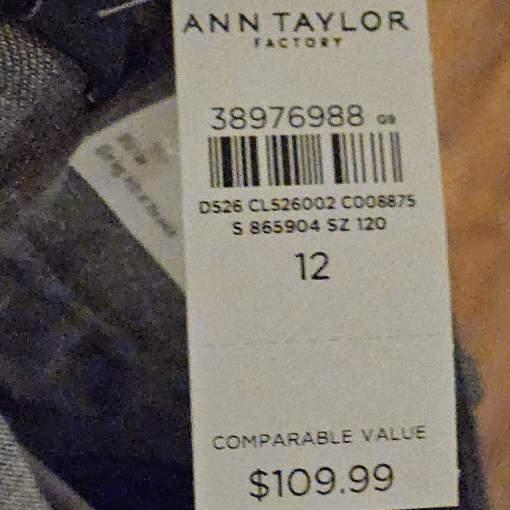 Ann Taylor Factory Charcoal Trousers. BRAND NEW WITH TAGS